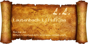 Lautenbach Liliána névjegykártya